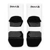 Kinukakesan's Single Pattern Ankle Socks (black and white)